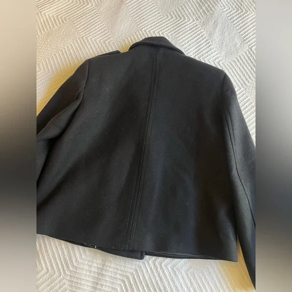 NWOT - Mango - Women's Deep Navy Peacoat with Boxy / Cropped Modern shape - Picture 12 of 12